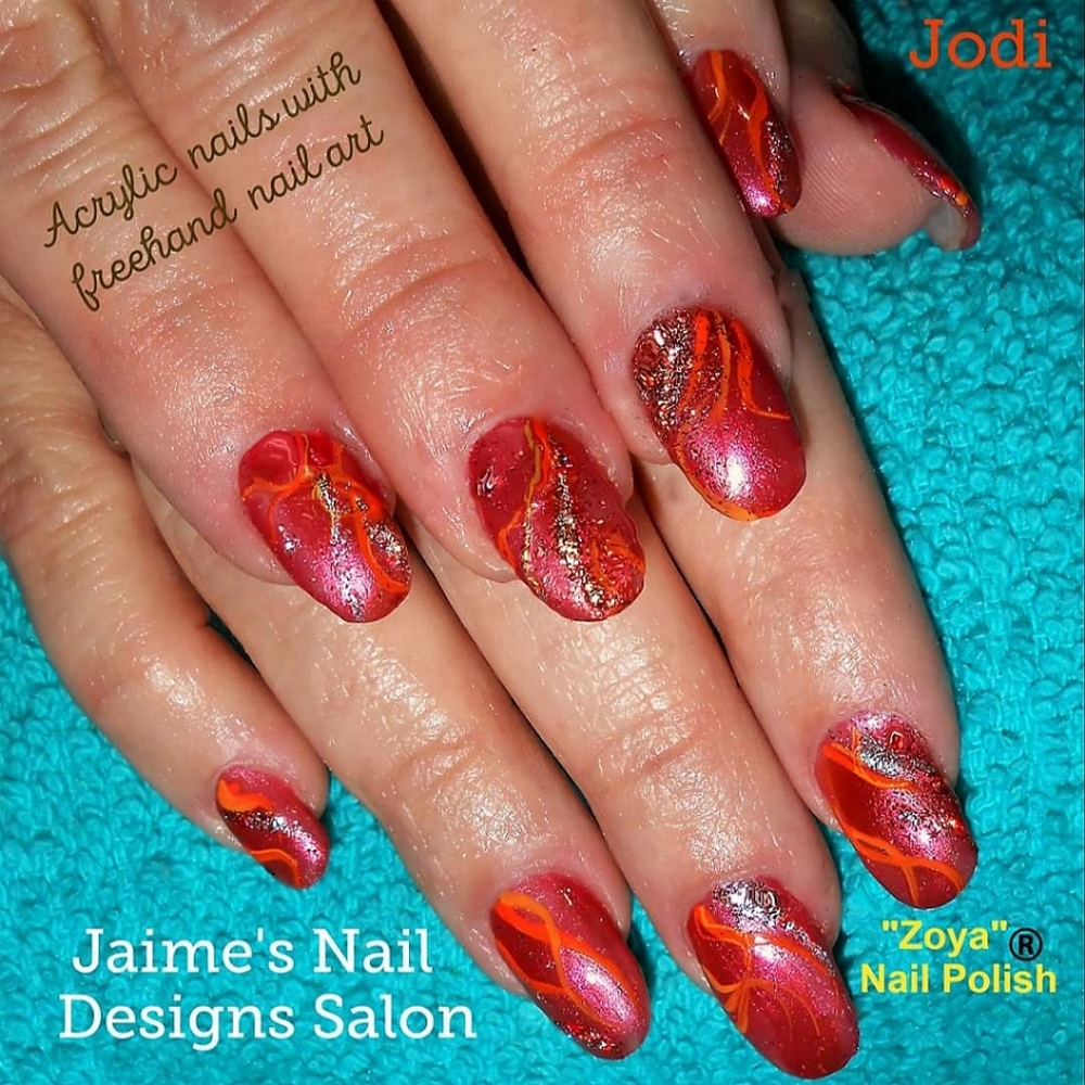 Orange NAIL ART Crystals, Shellac Key Chain & Gel Polish Remover Finger Caps - Picture 4 of 14